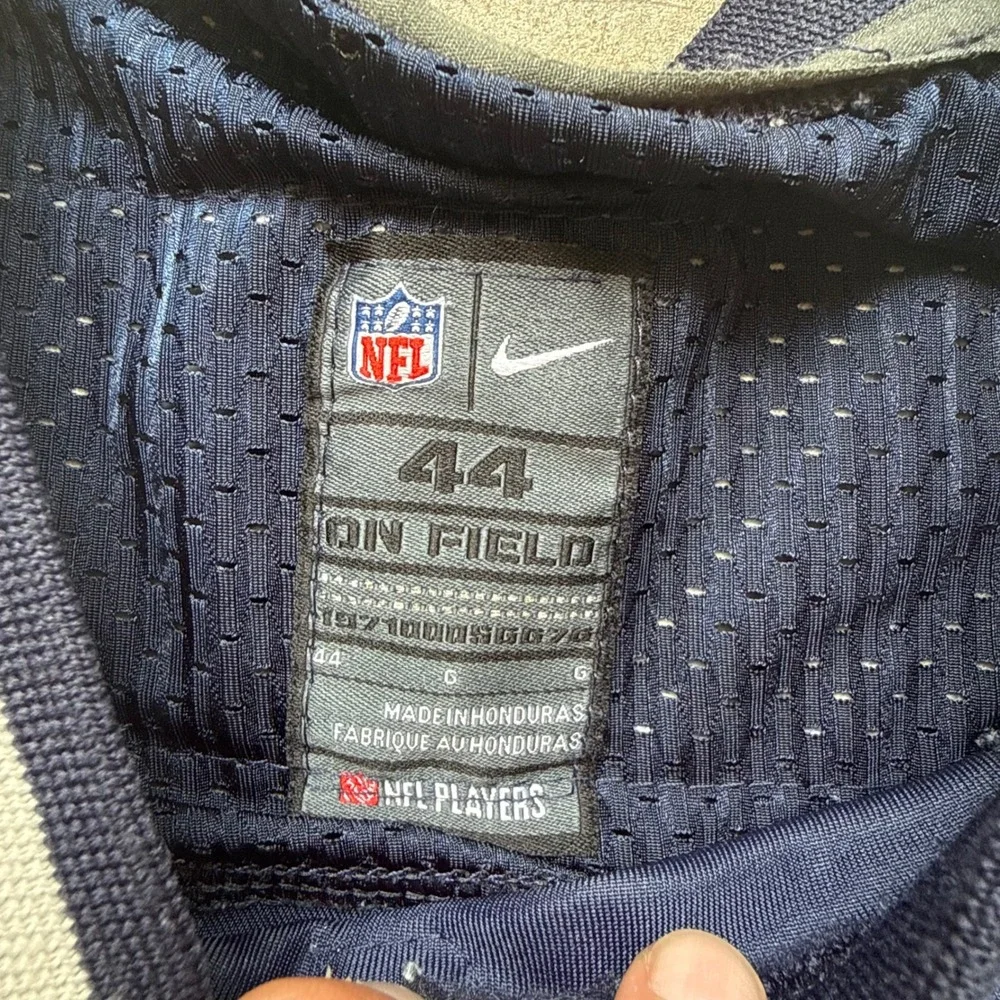 Nike NFL New England Patriots Tom Brady 12 On Field Jersey Navy Blue Size 44 L